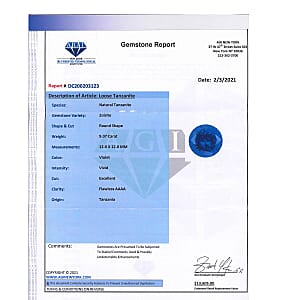 Certified and Appraised AAAA Vivid Tanzanite (Rnd Free Size) 9.00 ctw