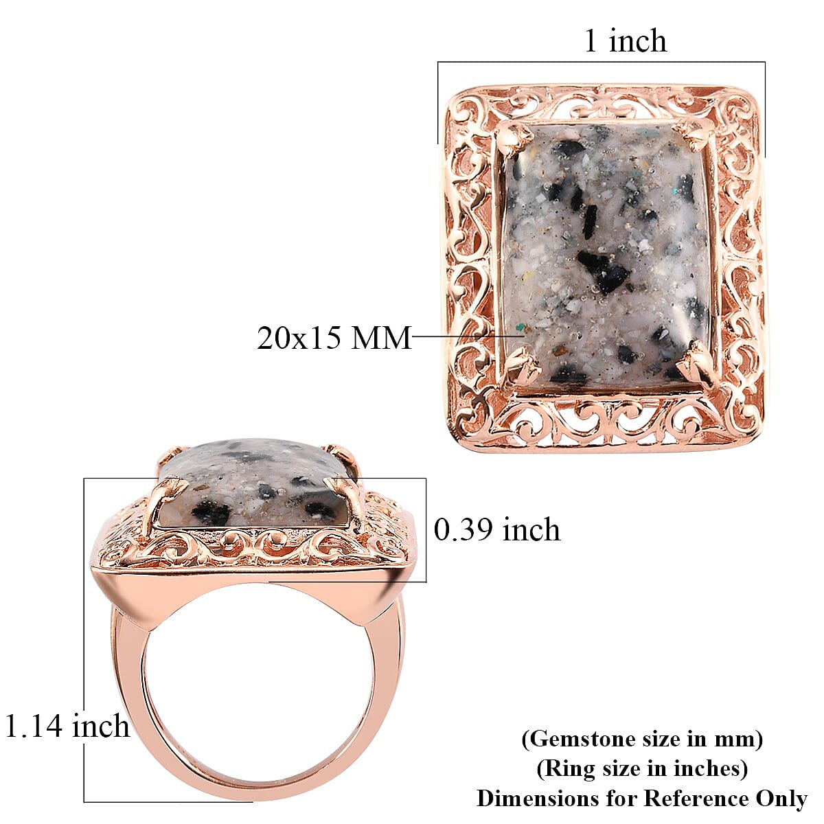 Constituted Peruvian Pink Opal and Thai Black Spinel Solitaire Ring in 14K Rose Gold Over Copper With Magnet (Size 7.0) 9.80 ctw image number 5