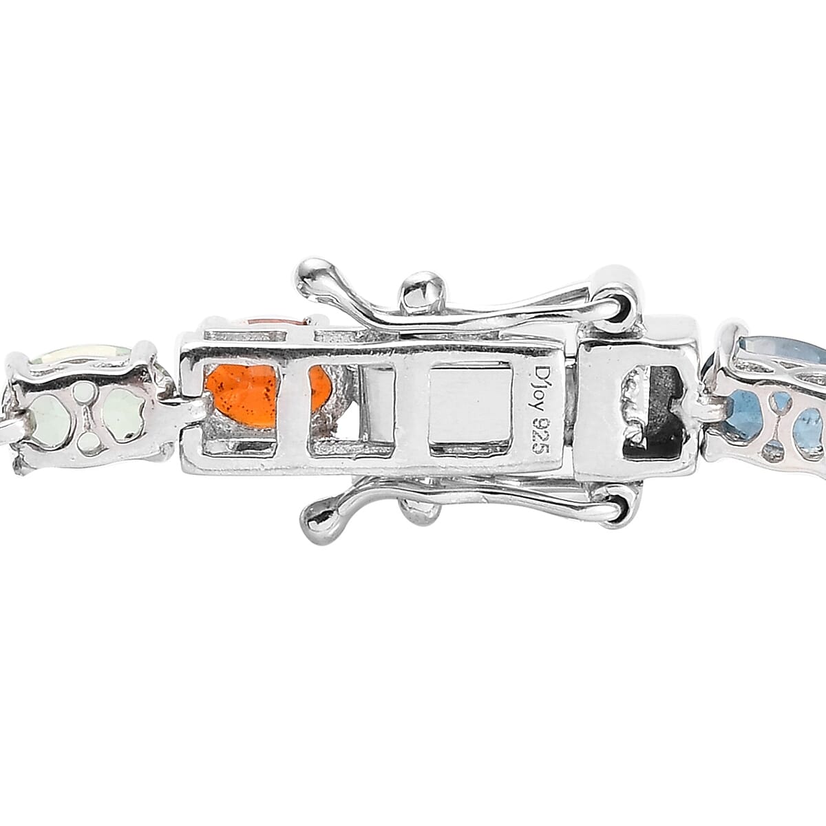 17.80 ctw Natural Tanzania Multi Color Kyanite Tennis Bracelet in Platinum Over Sterling Silver (7.25 In) 10.15 Grams image number 3