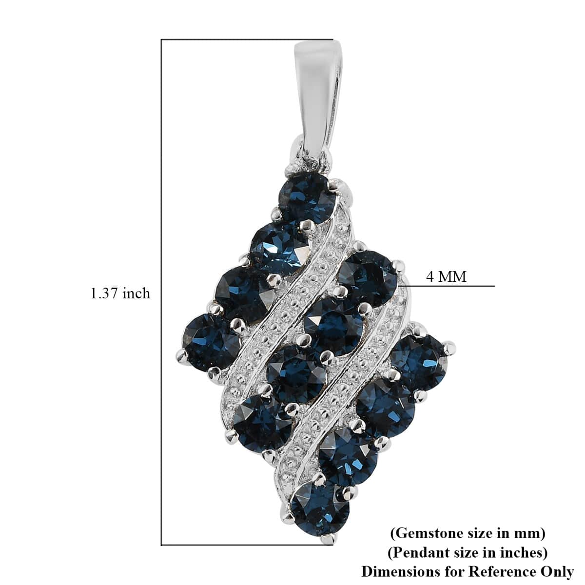 KARIS Montana Crystal Pendant in Platinum Bond image number 4