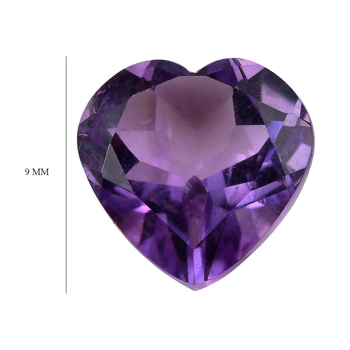 AA Mashamba Amethyst (Hrt 9 mm) 1.79 ctw Loose Gemstone