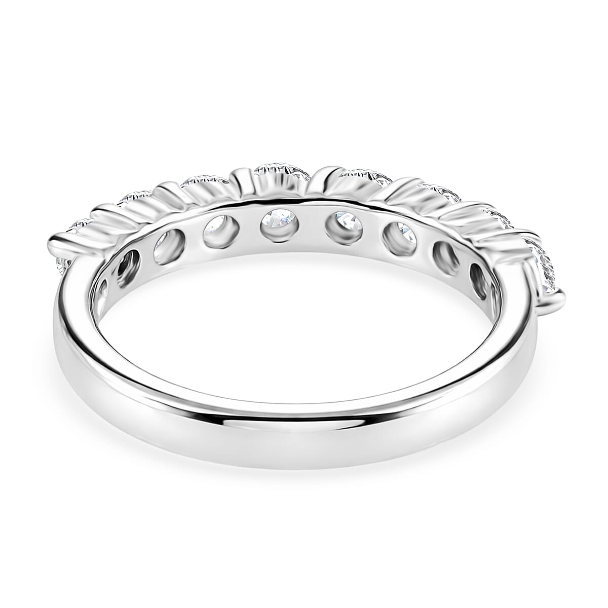Lustro Stella Finest CZ 3.00 ctw Ring in Platinum Over Sterling Silver (Size 5.5)