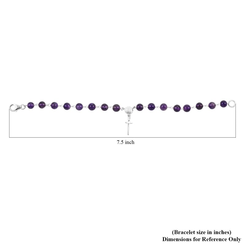 Amethyst Bracelet in Sterling Silver (7.25 In) 22.75 ctw