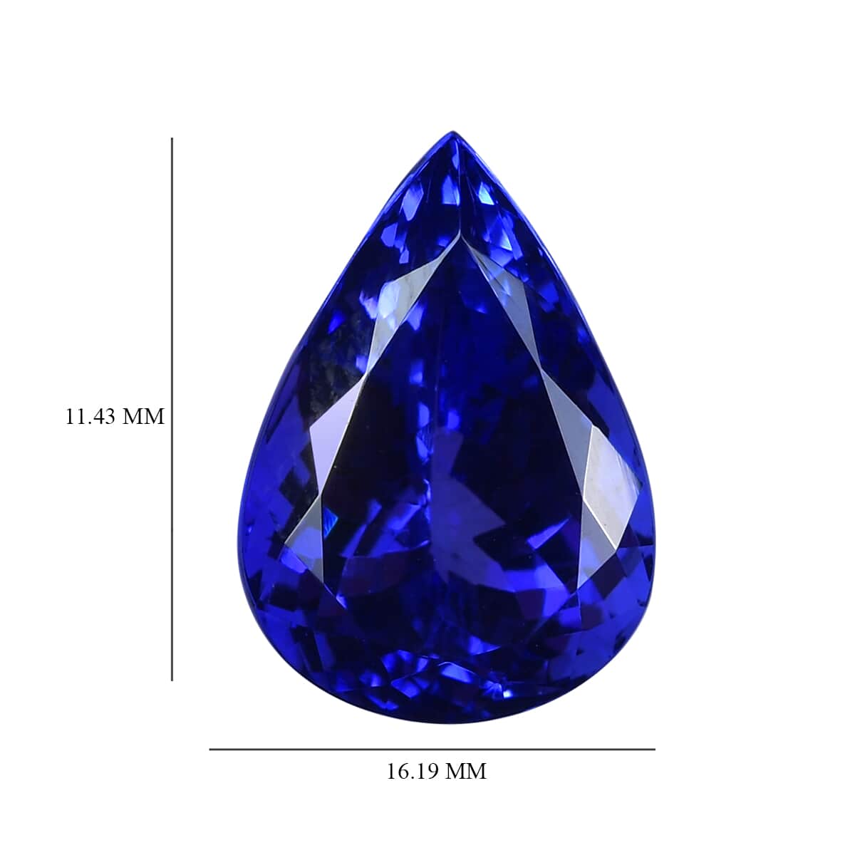 Certified & Appraised AAAA Tanzanite (Pear Free Size) 10.12 ctw image number 3