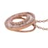 Natural Pink Diamond I3 Circle Pendant Necklace 18 Inches in Vermeil Rose Gold Over Sterling Silver 0.50 ctw image number 3