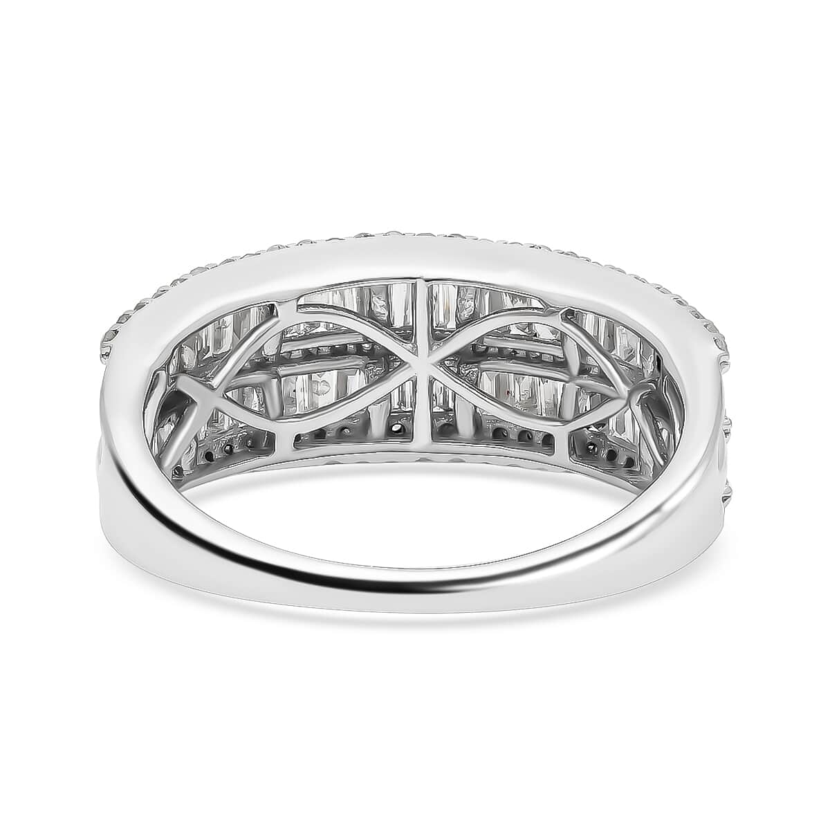 SGL Certified G-H I3 Diamond 1.00 ctw Ring in 10K White Gold (Size 7.0) 4 Grams image number 4