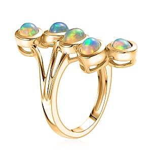 Ethiopian Welo Opal 1.60 ctw Ring in 14K YG Over Sterling Silver (Size 5.5)