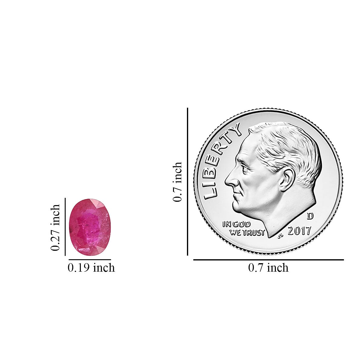 AAAA Royal Thai Ruby (Ovl 7x5 mm) 1.00 ctw image number 2