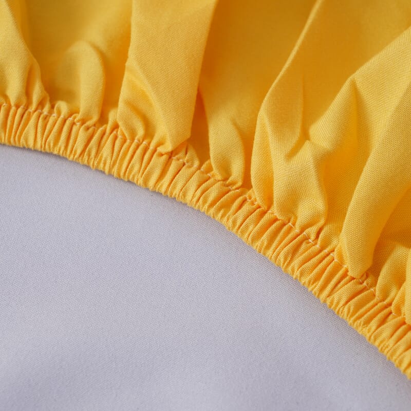 Homesmart Yellow Floral Print 7pc Quilt and Sheet Set - Queen (100% Microfiber)
