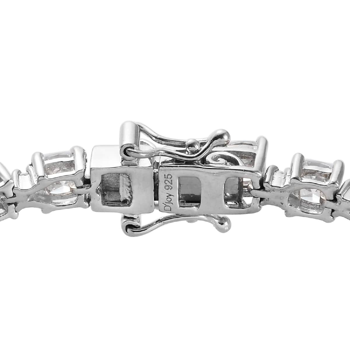 Lustro Stella Made with Finest CZ Line Bracelet in Platinum Over Sterling Silver (7.25 In) 18.40 ctw image number 3