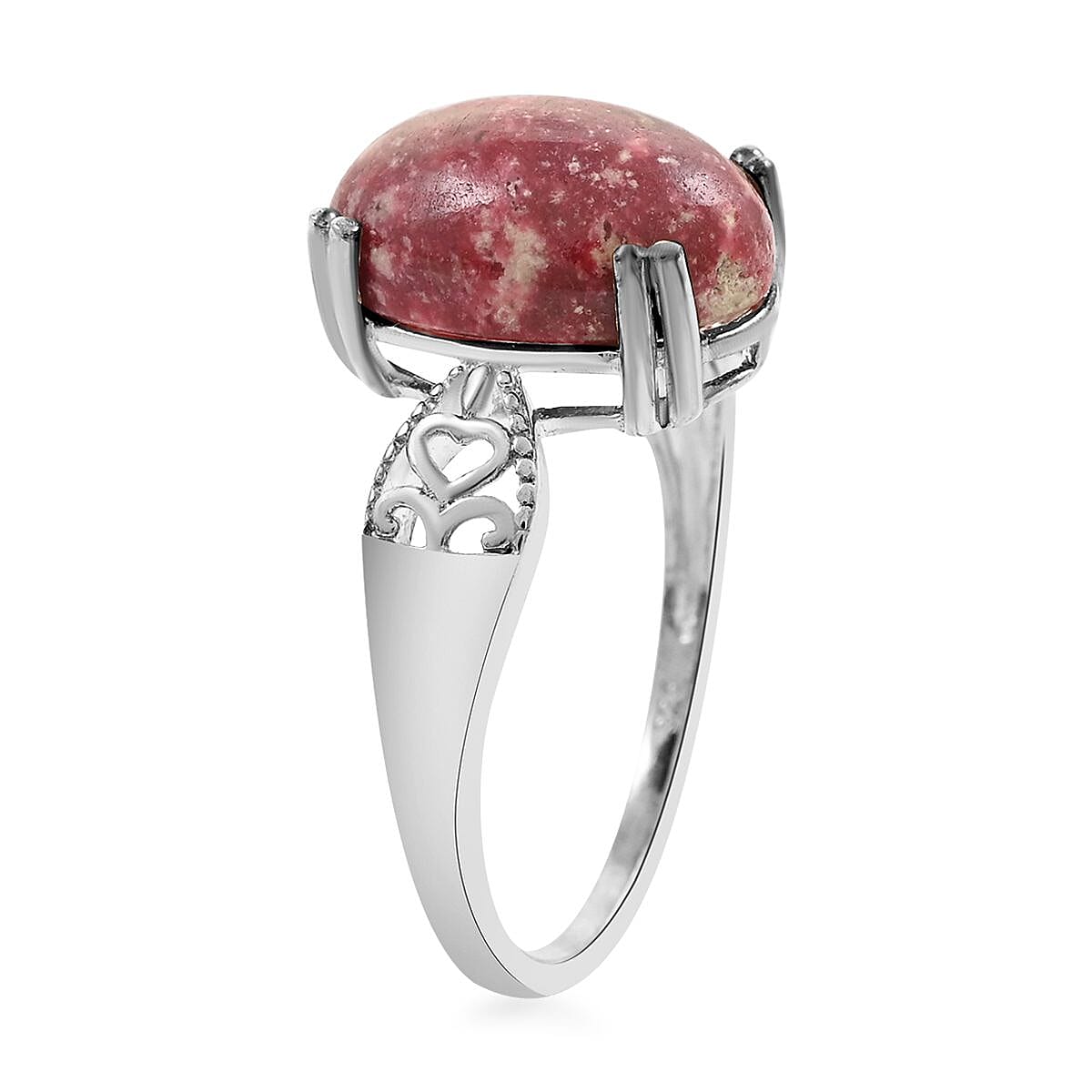 Norwegian Thulite Ring in Platinum Over Sterling Silver (Size 10.0) 6.40 ctw image number 3