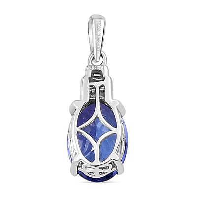 Rhapsody AAAA Tanzanite and Diamond 5.15 ctw Pendant in 950 Platinum
