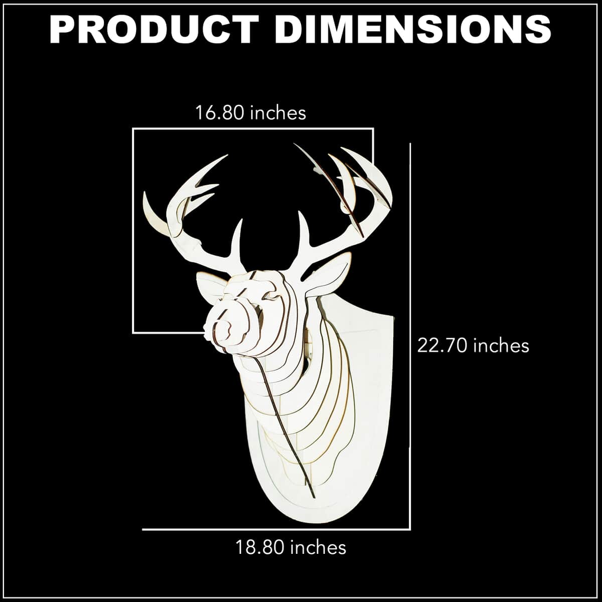 Laser-cut Deer Design Plywood Lamp with UL Certified (Bulb Not Included) image number 3