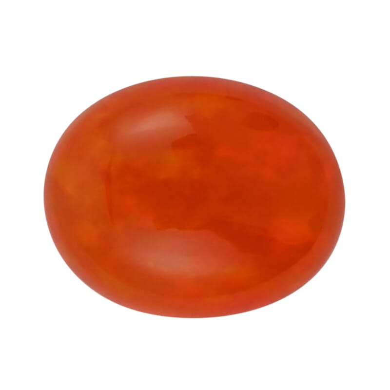 AAA Enhanced Orange Ethiopian Welo Opal (Ovl 10x8 mm) 1.10 ctw Loose Gemstone