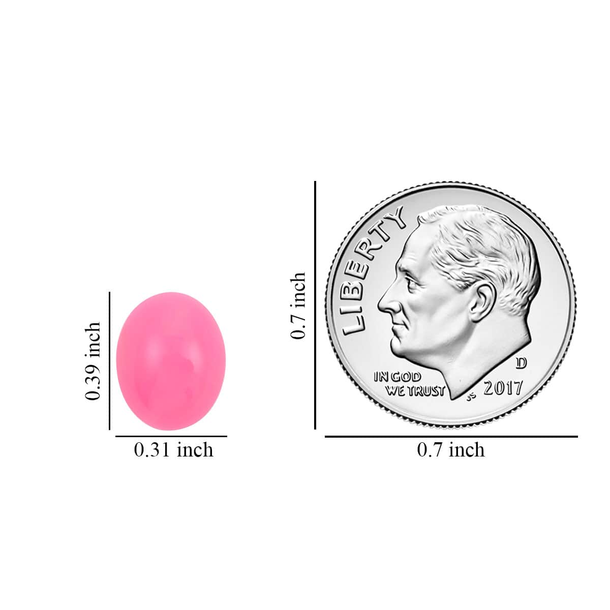 AAA Enhanced Pink Ethiopian Welo Opal (Ovl 10x8 mm) 1.20 ctw image number 2