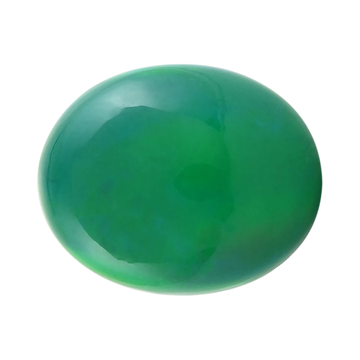 AAA Enhanced Green Ethiopian Welo Opal (Ovl 10x8 mm) 1.20 ctw image number 0