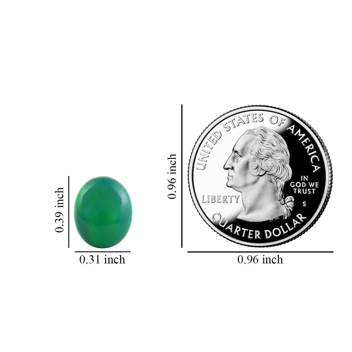 AAA Enhanced Green Ethiopian Welo Opal (Ovl 10x8 mm) 1.20 ctw image number 3