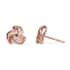 Diamond Celtic Knot Stud Earrings in Vermeil Rose Gold Plated Sterling Silver 0.25 ctw image number 5