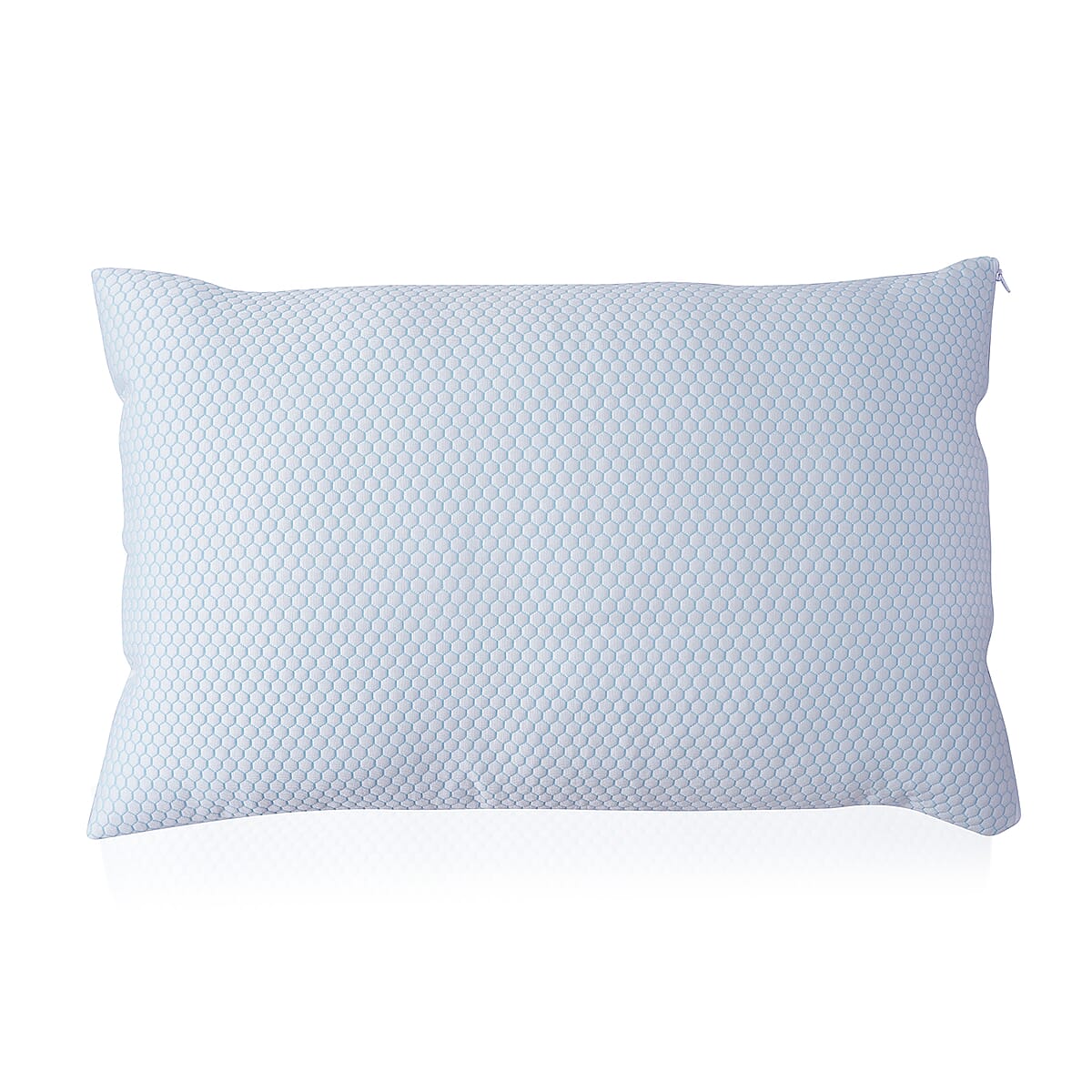 Homesmart Set of 2 Blue & White Jacquard Cooling Waterproof Pillow Protector (Queen) image number 2