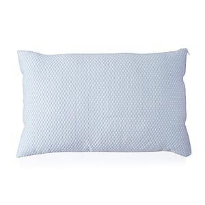 Homesmart Set of 2 Blue & White Jacquard Cooling Waterproof Pillow Protector (Queen)