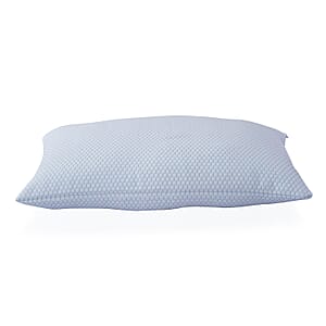 Homesmart Set of 2 Blue & White Jacquard Cooling Waterproof Pillow Protector (Queen)