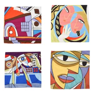 Homesmart Set of 4 Abstract Digital Printed Cushion Covers, Pillow Protectors, Pillow Cover, Pillow Shams, Pillow Case Covers