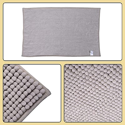 Homesmart Gray Chenille Bathmat (100% Microfiber)