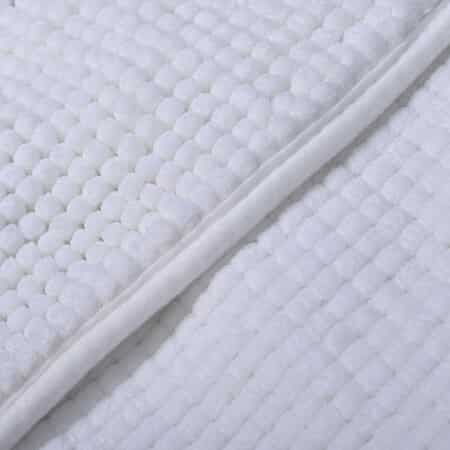 Homesmart Off White Chenille Bathmat (100% Microfiber) image number 5