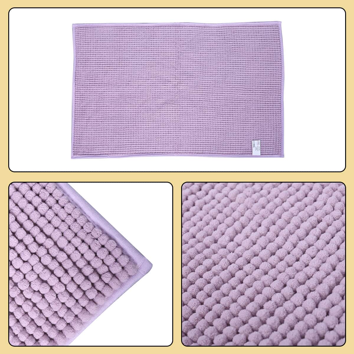 Homesmart Lilac Chenille Bathmat (100% Microfiber) image number 4