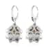 Blue Shade Crystal Fancy Earrings in Platinum Over Sterling Silver image number 3
