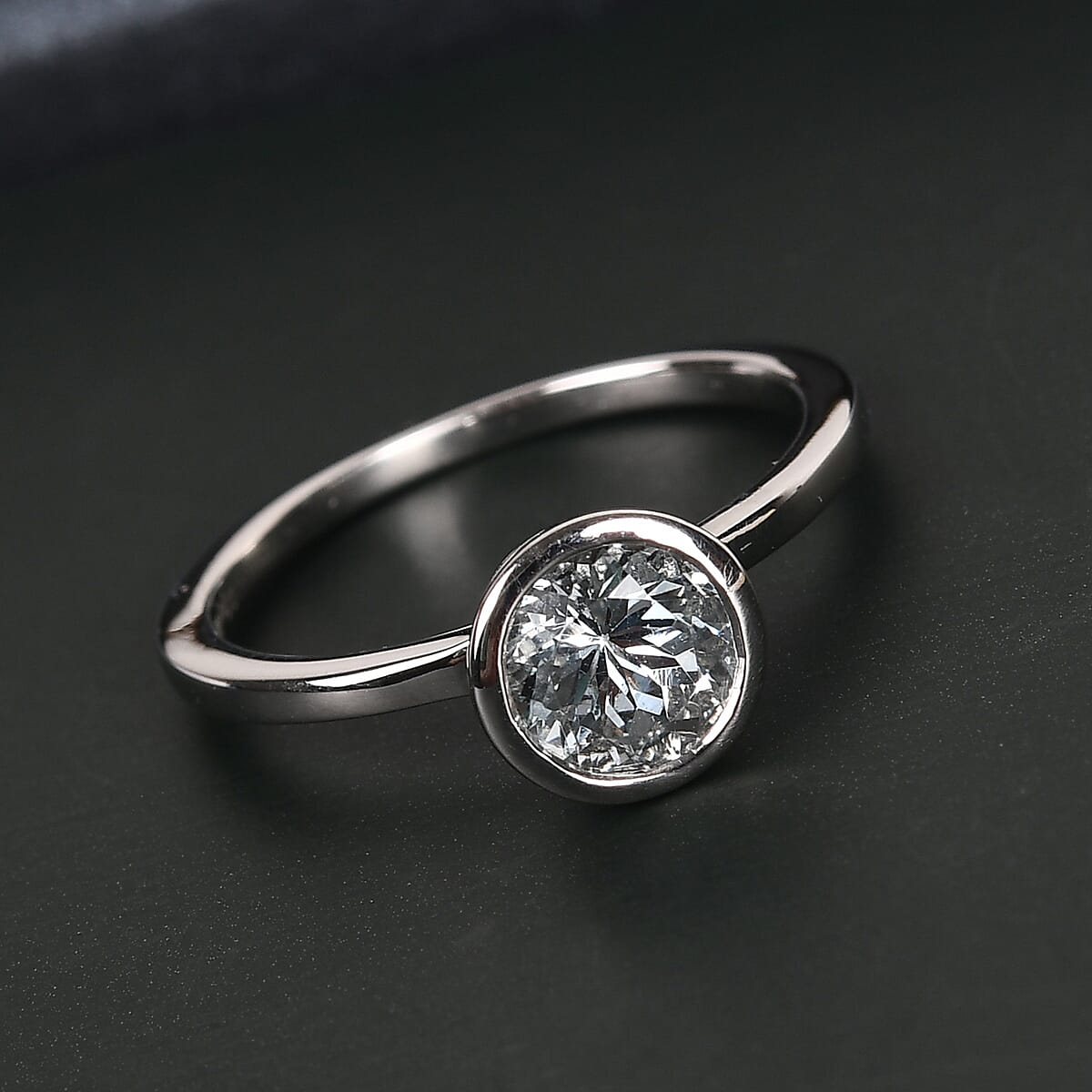 Espirito Santo Aquamarine Solitaire Ring in Platinum Over Sterling Silver (Size 6.0) 0.75 ctw image number 1