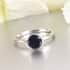 Madagascar Blue Sapphire Solitaire Ring in Platinum Over Sterling Silver (Size 5.0) 1.10 ctw image number 1