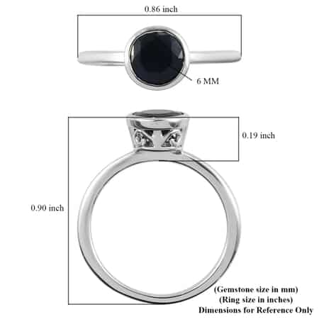 Madagascar Blue Sapphire Solitaire Ring in Platinum Over Sterling Silver (Size 8.0) 1.10 ctw image number 5