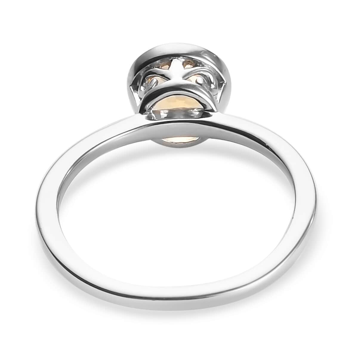 Brazilian Citrine Solitaire Ring in Platinum Over Sterling Silver (Size 10.0) 0.75 ctw image number 4