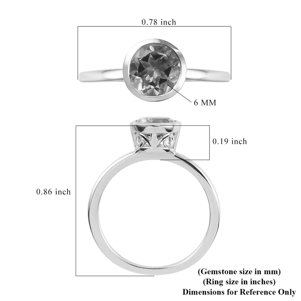 Brazilian Citrine Solitaire Ring in Platinum Over Sterling Silver (Size 10.0) 0.75 ctw image number 5
