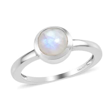 Kuisa Rainbow Moonstone Ring in Platinum Over Sterling Silver (Size 10.0) 1.00 ctw image number 0