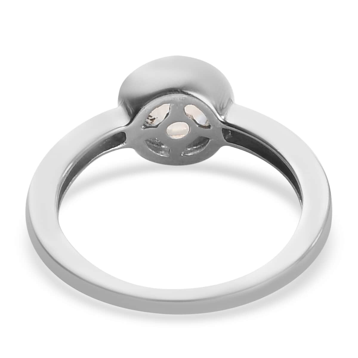 Kuisa Rainbow Moonstone Ring in Platinum Over Sterling Silver (Size 8.0) 0.80 ctw image number 4