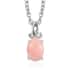 Oregon Peach Opal Pendant Necklace 20 Inches in Platinum Over Sterling Silver 0.60 ctw image number 0