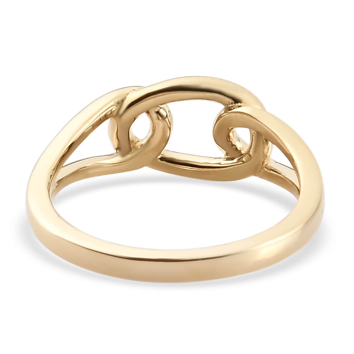 Luxoro 10K Yellow Gold Past, Present, Future Interlock Knot Ring (Size 8.0) 2.75 Grams image number 4
