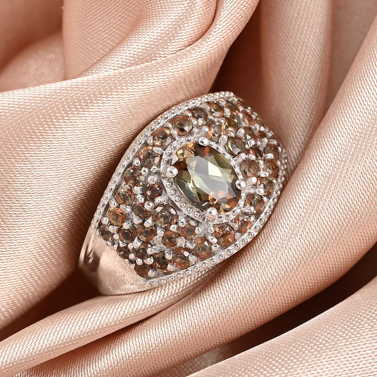 Jenipapo Andalusite Ring in Platinum Over Sterling Silver (Size 7.0) 2.80 ctw image number 1