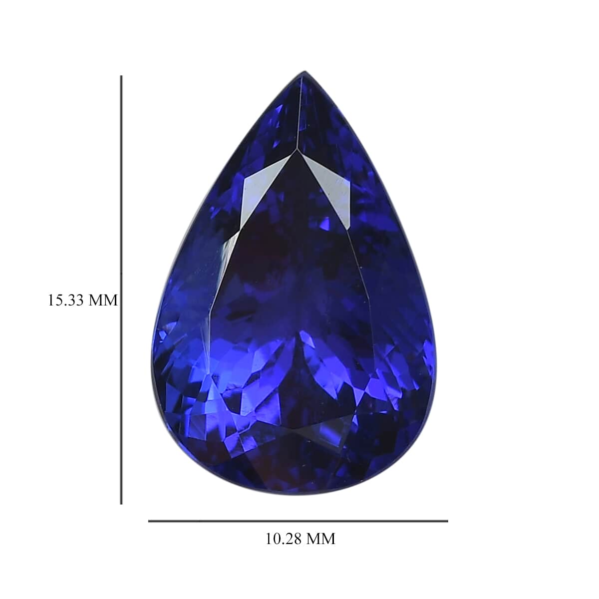 AAAA Tanzanite with Appraised Certificate (Pear Free Size) 8.22 ctw image number 3