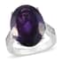 Amethyst and White Topaz Ring in Platinum Over Sterling Silver (Size 9.0) 17.70 ctw image number 0