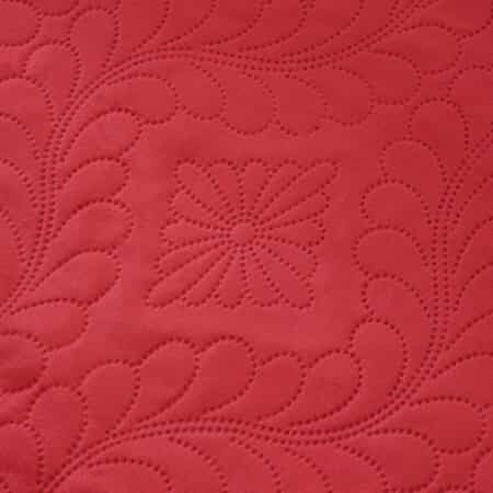HOMESMART Red Pinsonic Solid Quilt and 2pcs Shams - Queen Size image number 3