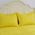 Homesmart 3 Pcs Solid Yellow Pinsonic Quilt Bedding Set - Queen Size image number 3