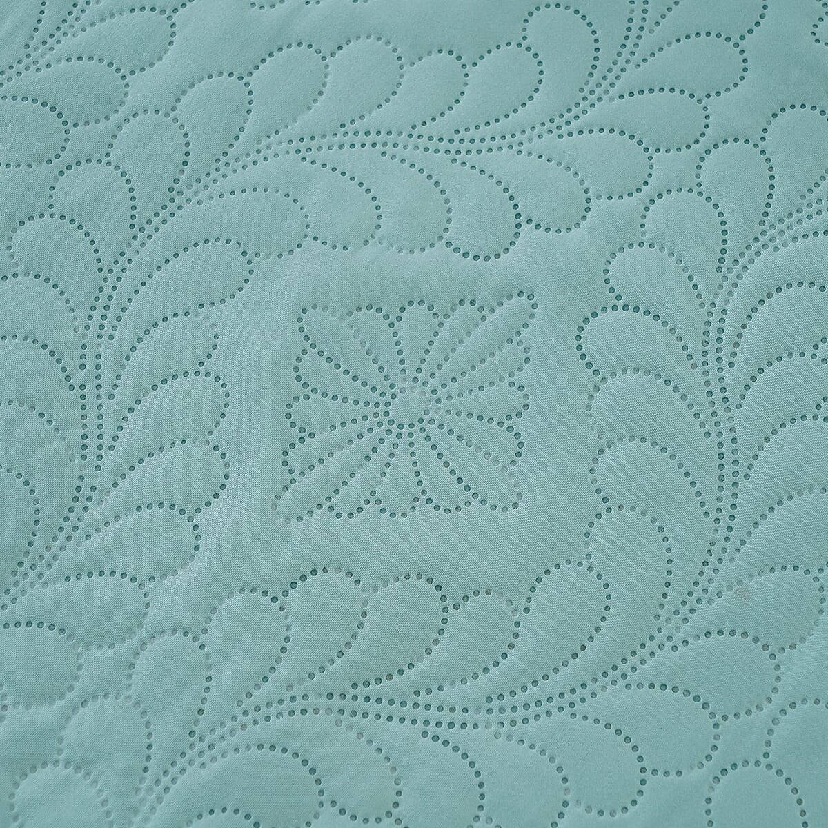 Homesmart 3 Pcs Mint Green Pinsonic Quilt Bedding Set - King Size image number 4