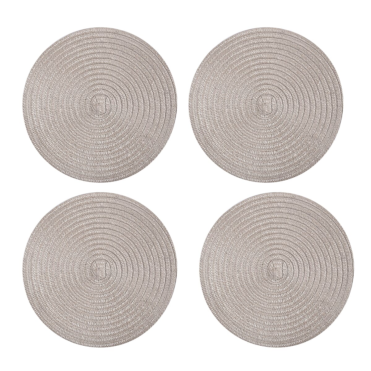 Set of 4 Beige Polypropylene and Polyester Placemat image number 0