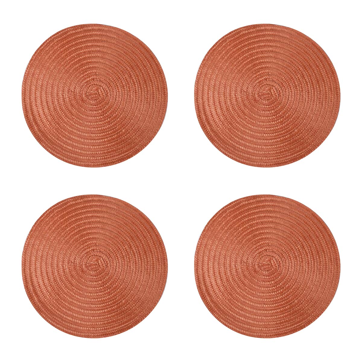 Set of 4 Rust Polypropylene and Polyester Placemat image number 0