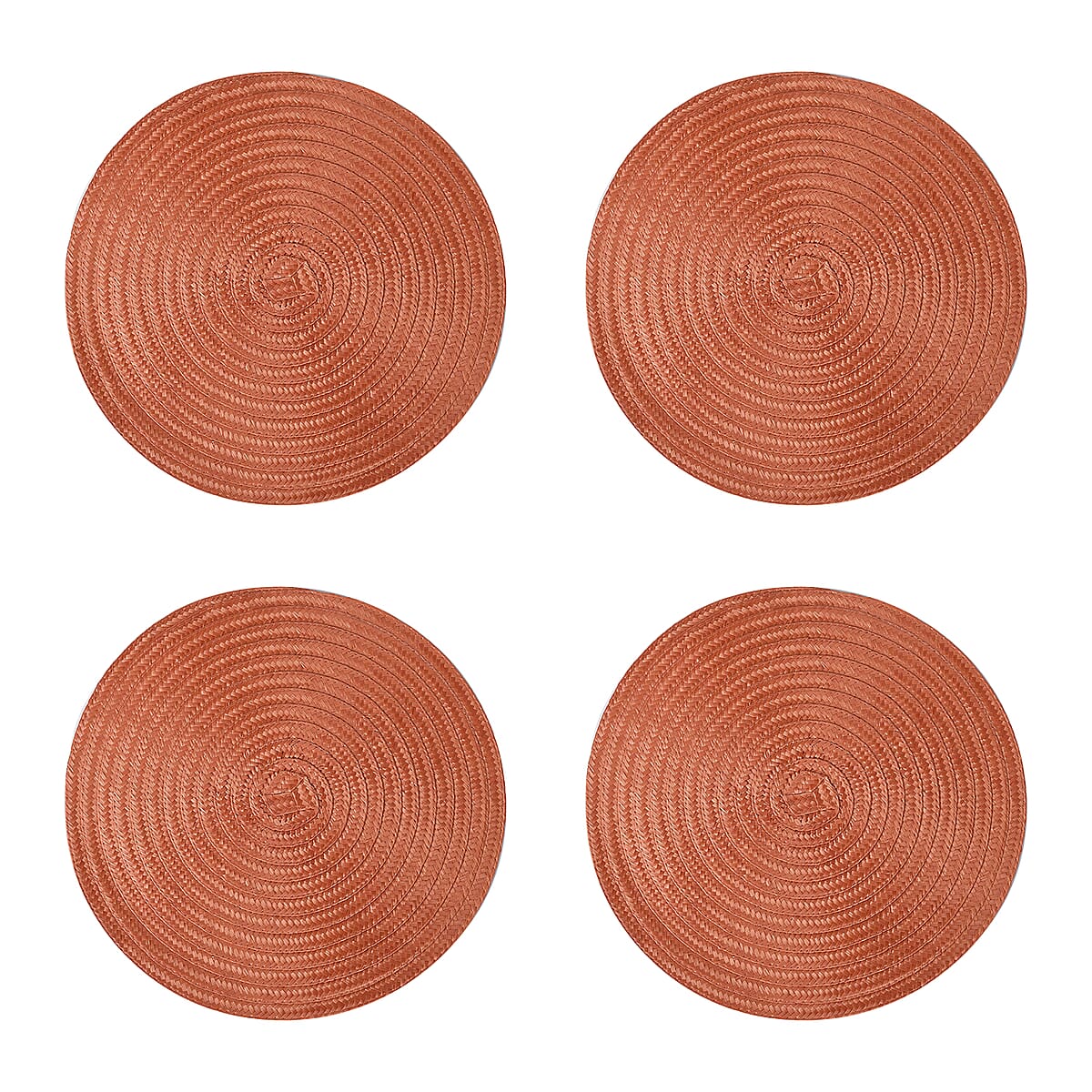 Set of 4 Rust Polypropylene and Polyester Placemat image number 0