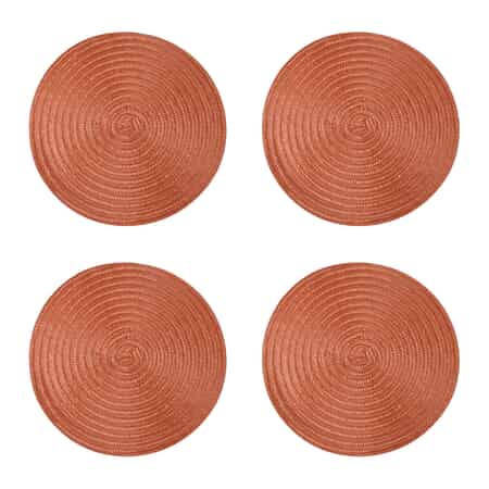 Set of 4 Rust Polypropylene and Polyester Placemat image number 0