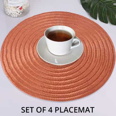 Set of 4 Rust Polypropylene and Polyester Placemat image number 1